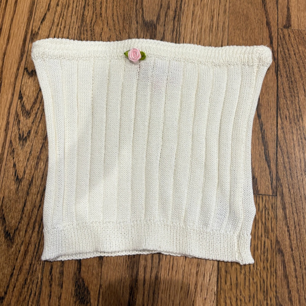 White light sweater tube top edikted XS